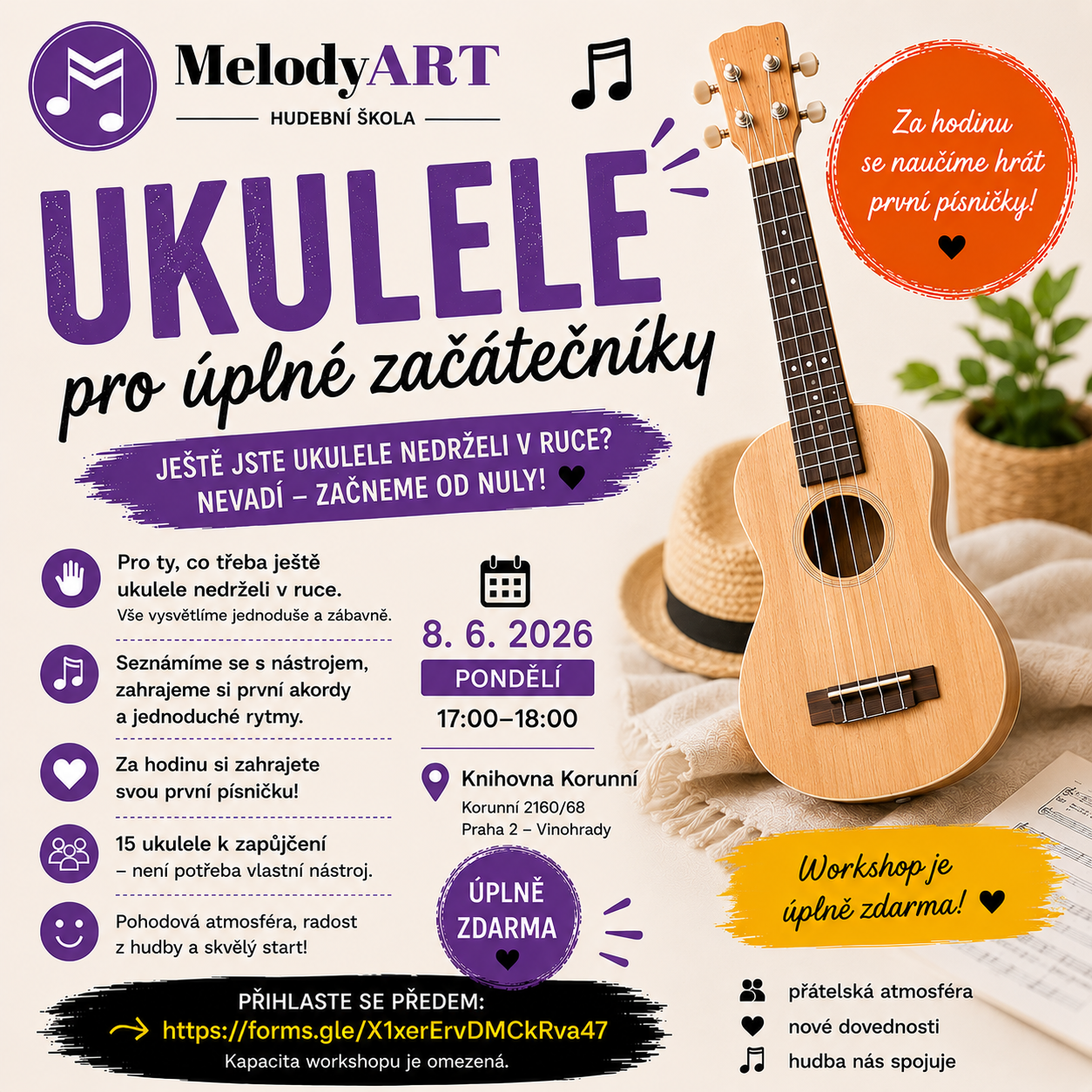 Ukulele workshop pro úplné začátečníky MelodyART