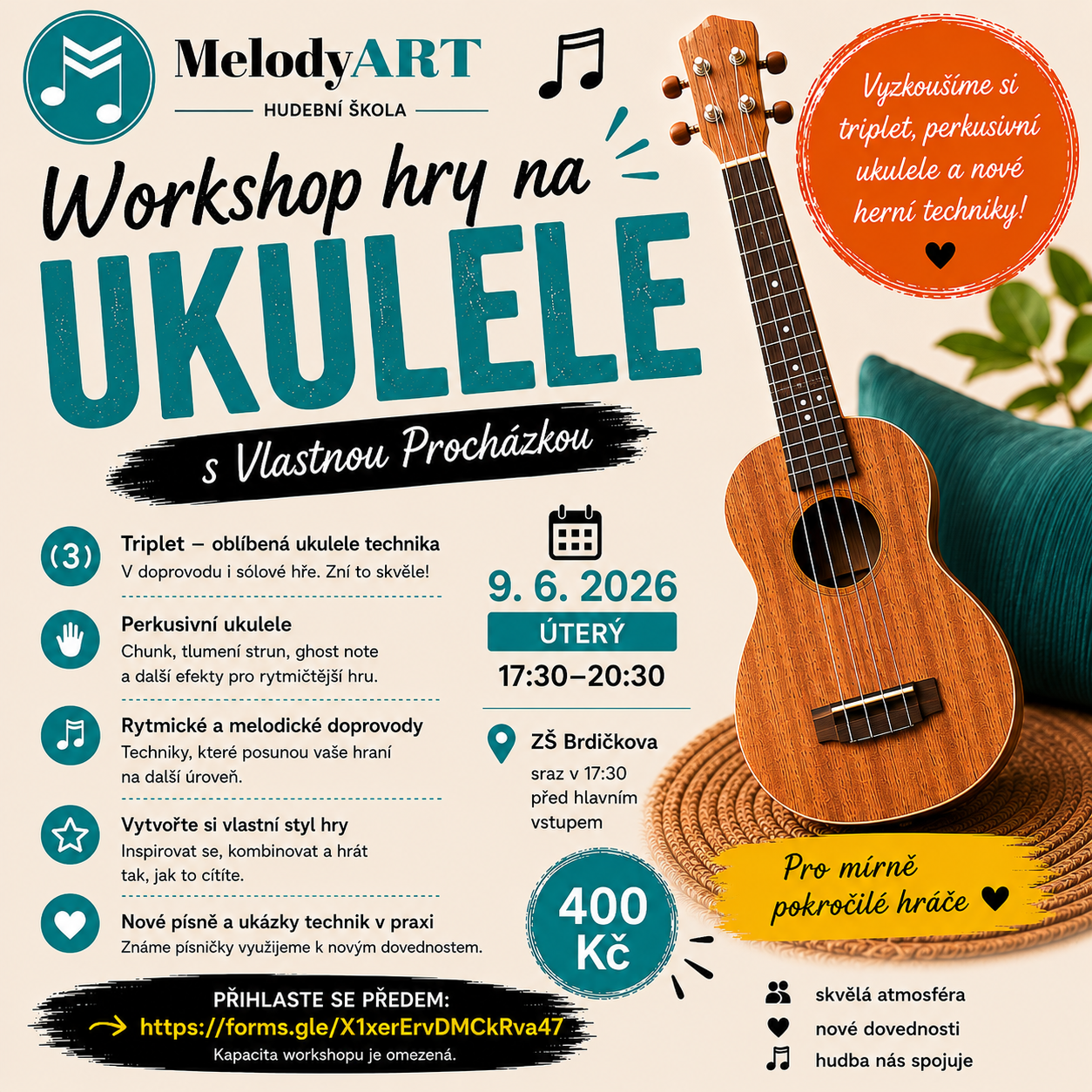 Ukulele workshop s Vlastou Procházkou MelodyART